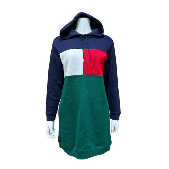 Tommy Hilfiger Women Pullover Sweatshirt Dress Size Small Hoodie - Picture 1 of 9